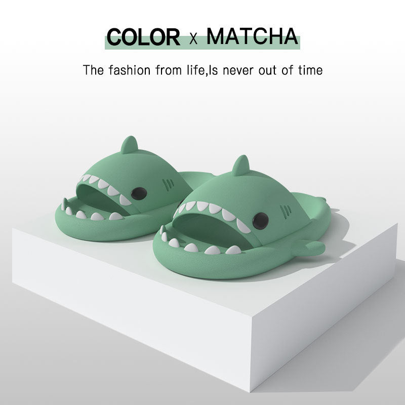 Hai-Slippers Indoor Outdoor Funny Shark Cartoon