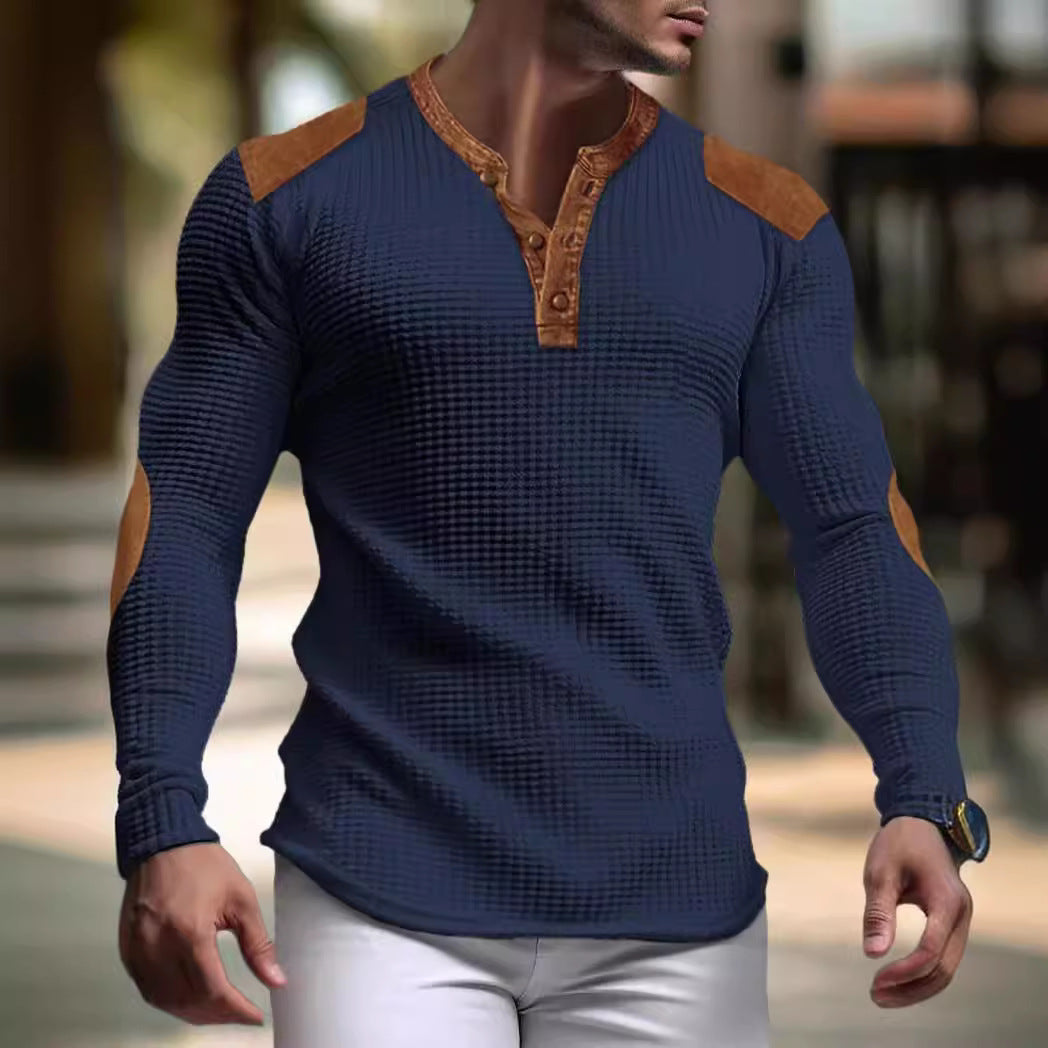 Men's Casual Sweatshirt Fall V-neck