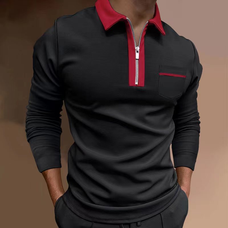 Fashion Slim Fit Pocket Long Sleeve Men's T-shirt